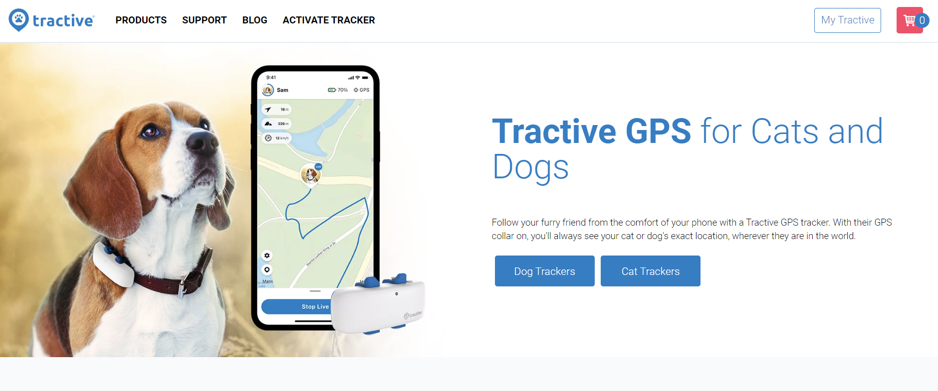 Tractive is an Austria-based company that develops GPS-tracking devices designed for dogs and cats.