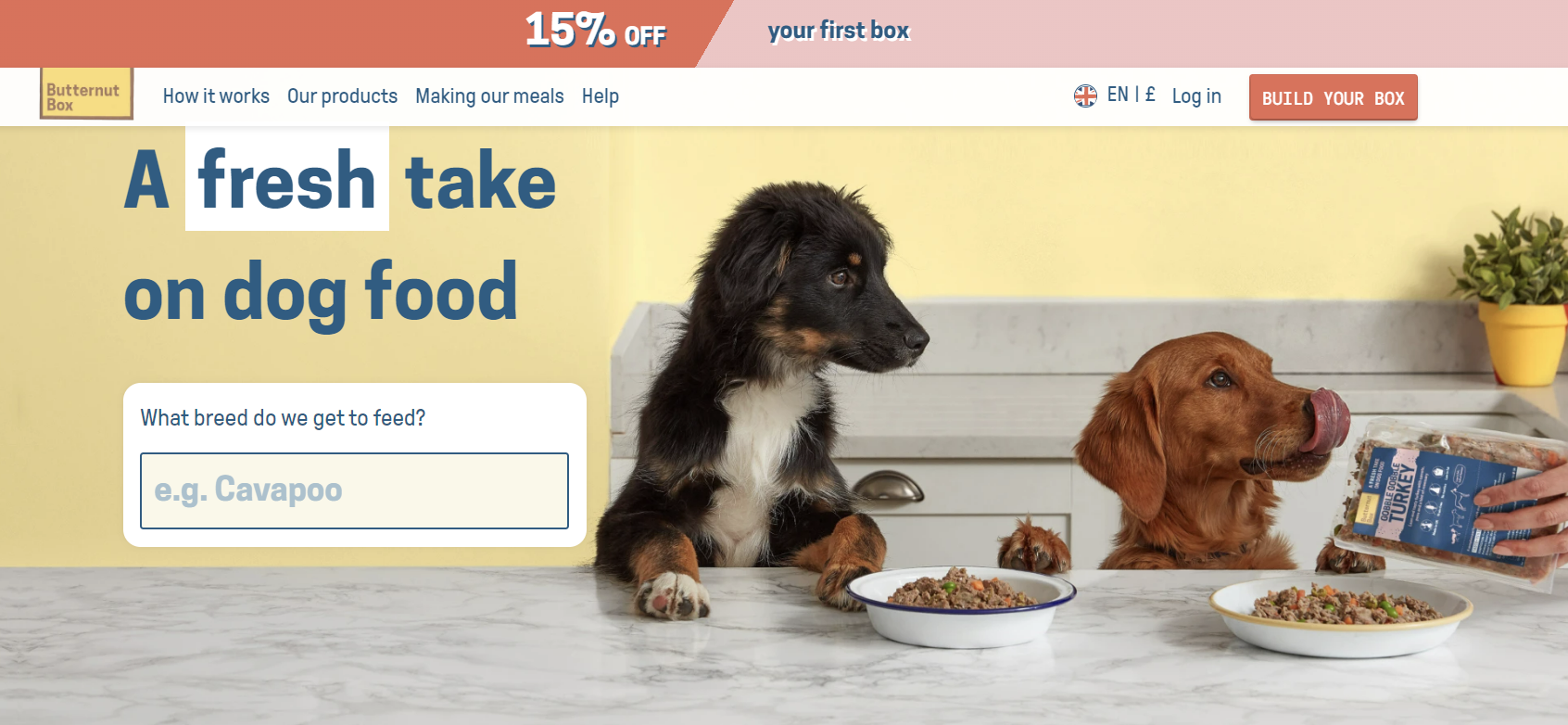 Butternut Box is a London-based leading fresh pet food brand. 