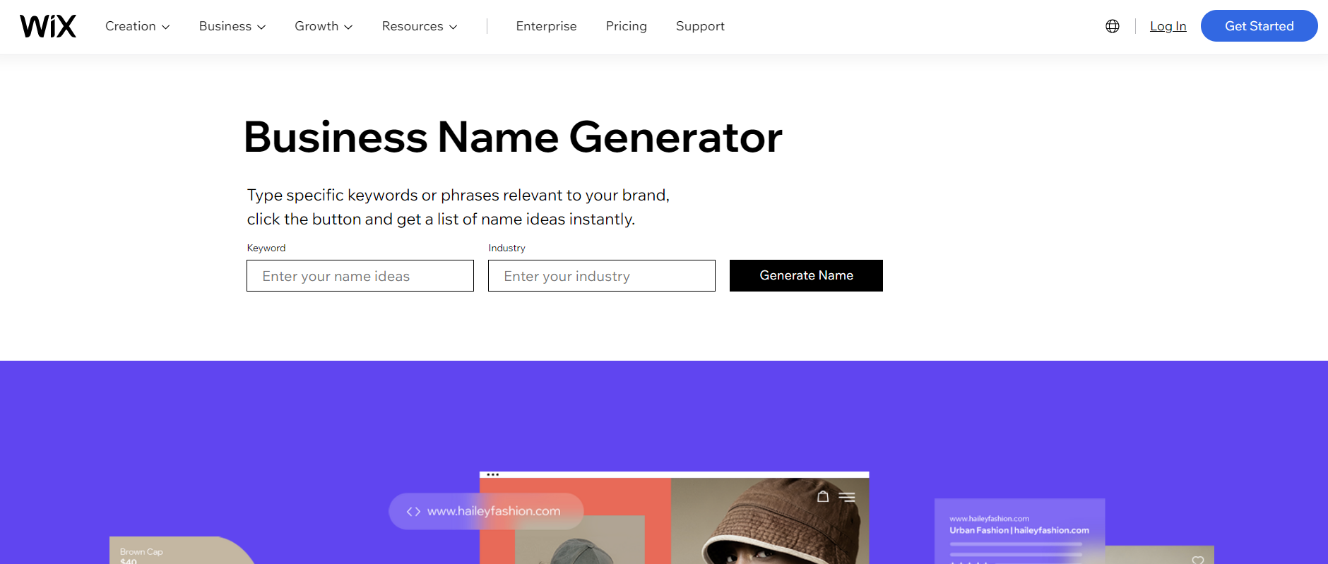 wix business name generator