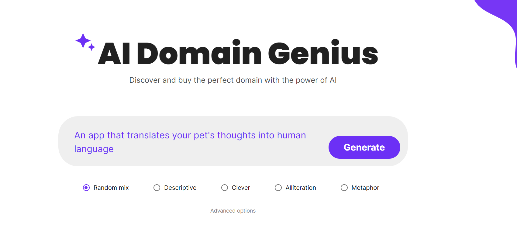 AI Domain Genius