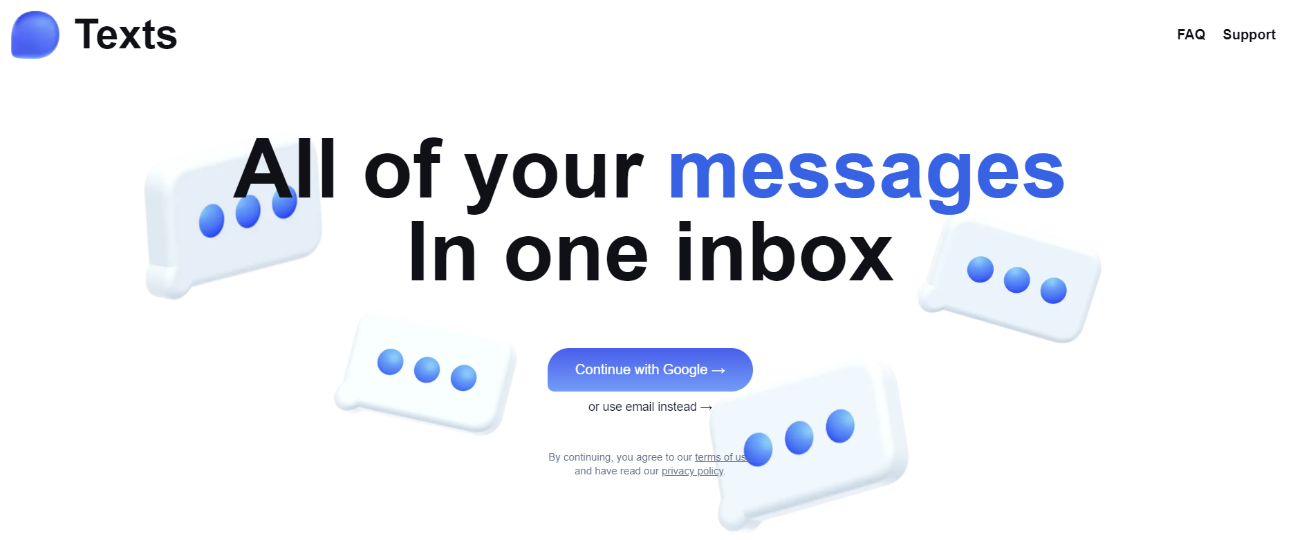 all-in-one messaging app Texts.com.